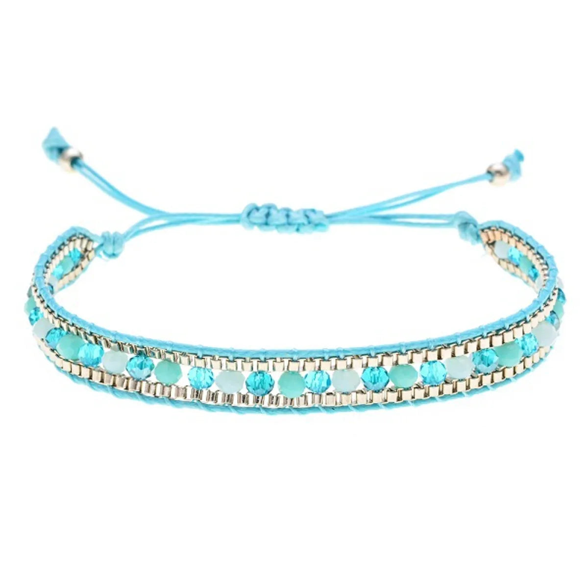 1 Piece Vacation Color Block Artificial Crystal Alloy Rope Unisex Bracelets