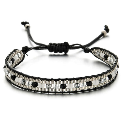 1 Piece Vacation Color Block Artificial Crystal Alloy Rope Unisex Bracelets