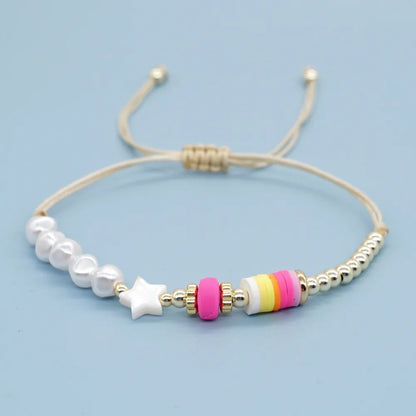 1 Piece Vacation Star Imitation Pearl Soft Clay Beaded Unisex Bracelets