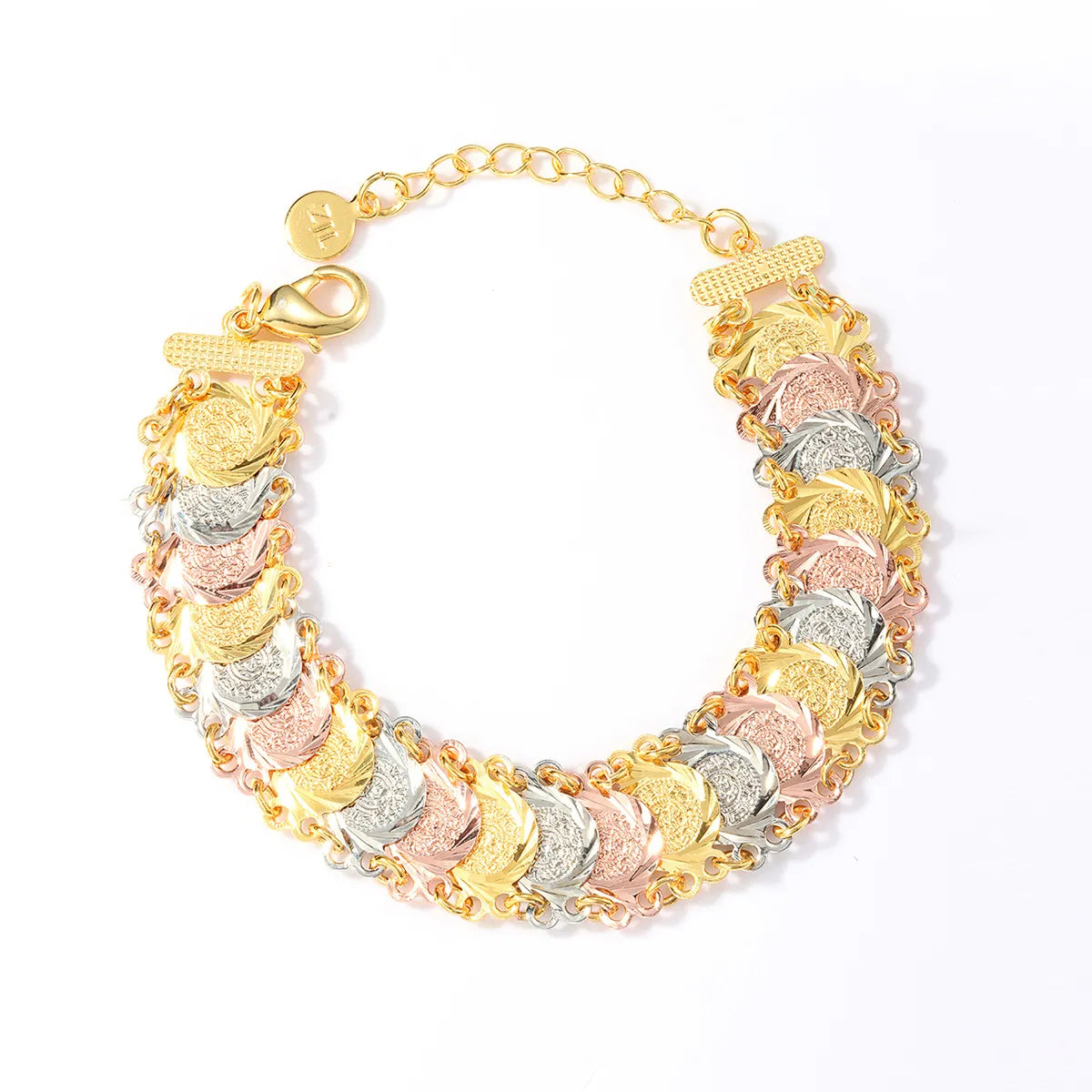 1 Piece Vintage Style Fashion Ethnic Style Coin Copper Plating Bracelets