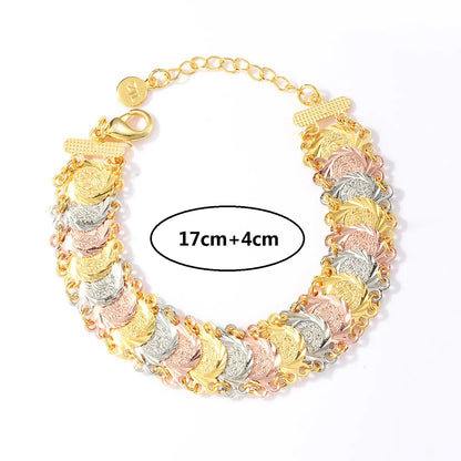 1 Piece Vintage Style Fashion Ethnic Style Coin Copper Plating Bracelets