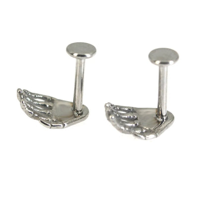 1 Piece Vintage Style Hand Polishing Stainless Steel Ear Studs