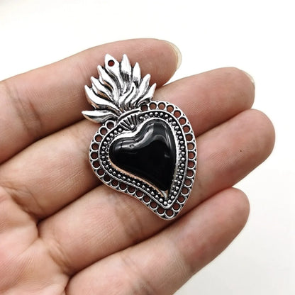 1 Piece Zinc Alloy Heart Shape Pendant