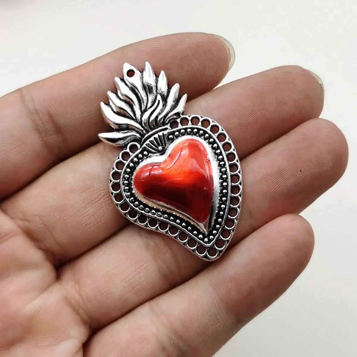 1 Piece Zinc Alloy Heart Shape Pendant