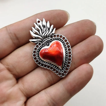 1 Piece Zinc Alloy Heart Shape Pendant