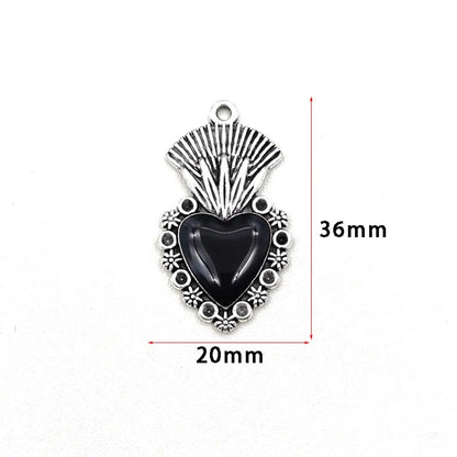 1 Piece Zinc Alloy Rhinestones Heart Shape Pendant