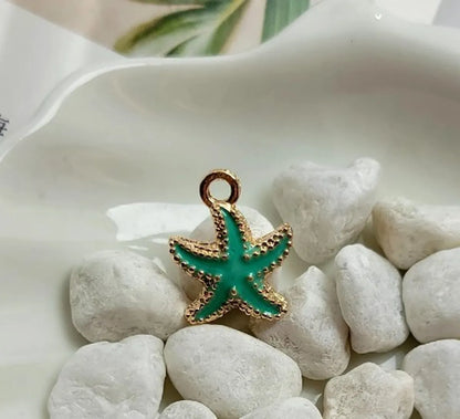 1 Piece Zinc Alloy Starfish Pendant