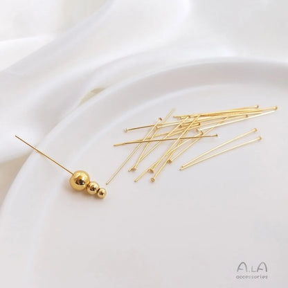 1 Set 0.5 * 26mm 0.5 * 30mm 0.5 * 40mm Copper 14K Gold Plated 18K Gold Plated Solid Color Polished Ornament Needle