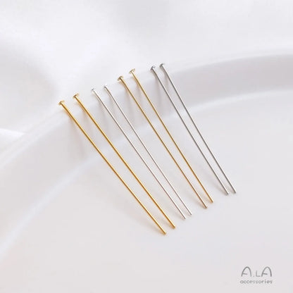 1 Set 0.5 * 26mm 0.5 * 30mm 0.5 * 40mm Copper 14K Gold Plated 18K Gold Plated Solid Color Polished Ornament Needle