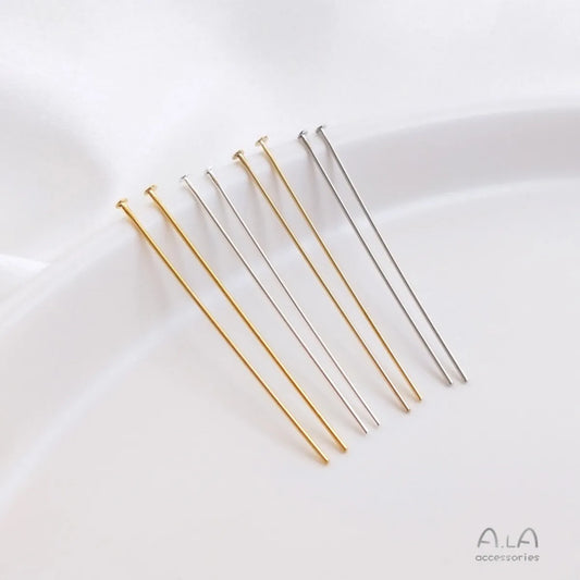 1 Set 0.5 * 26mm 0.5 * 30mm 0.5 * 40mm Copper 14K Gold Plated 18K Gold Plated Solid Color Polished Ornament Needle