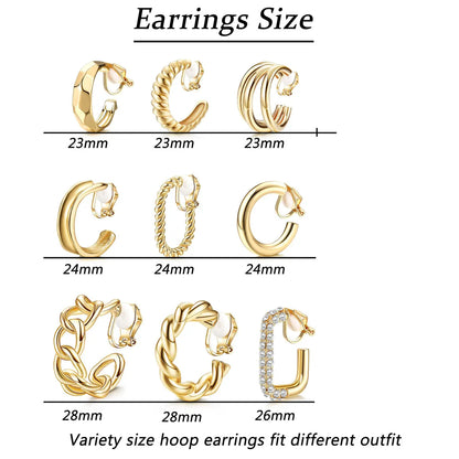 1 Set 1 Pair Basic Modern Style Classic Style C Shape Geometric Plating Inlay Alloy Rhinestones Ear Cuffs