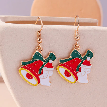 1 Set 1 Pair Casual Streetwear Christmas Tree Santa Claus Zinc Alloy Drop Earrings