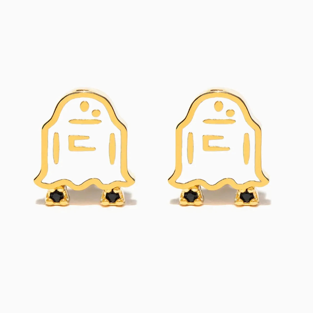 1 Set 1 Pair Funny Modern Style IG Style Halloween Pattern Pumpkin Ghost Plating Copper 18K Gold Plated Drop Earrings Ear Studs