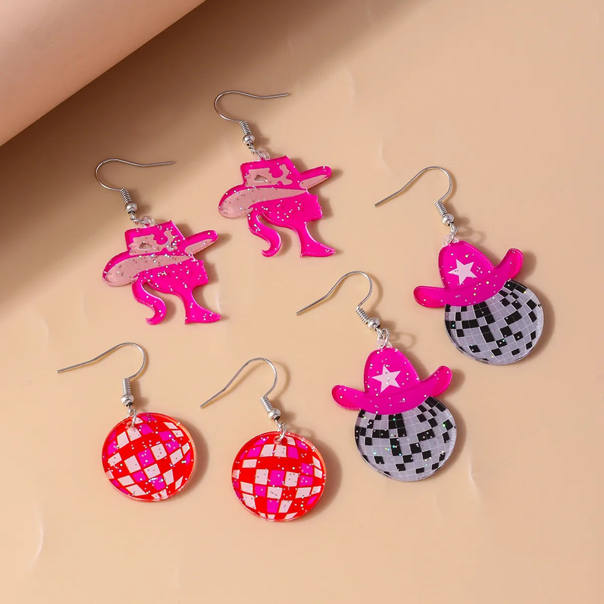 1 Set 1 Pair Ig Style Human Hat Alloy Drop Earrings