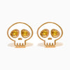 1 Set 1 Pair Modern Style Classic Style IG Style Halloween Pattern Pumpkin Skull Plating Copper 18K Gold Plated Drop Earrings Ear Studs