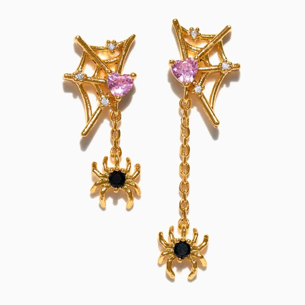 1 Set 1 Pair Modern Style Classic Style IG Style Halloween Pattern Pumpkin Skull Plating Copper 18K Gold Plated Drop Earrings Ear Studs