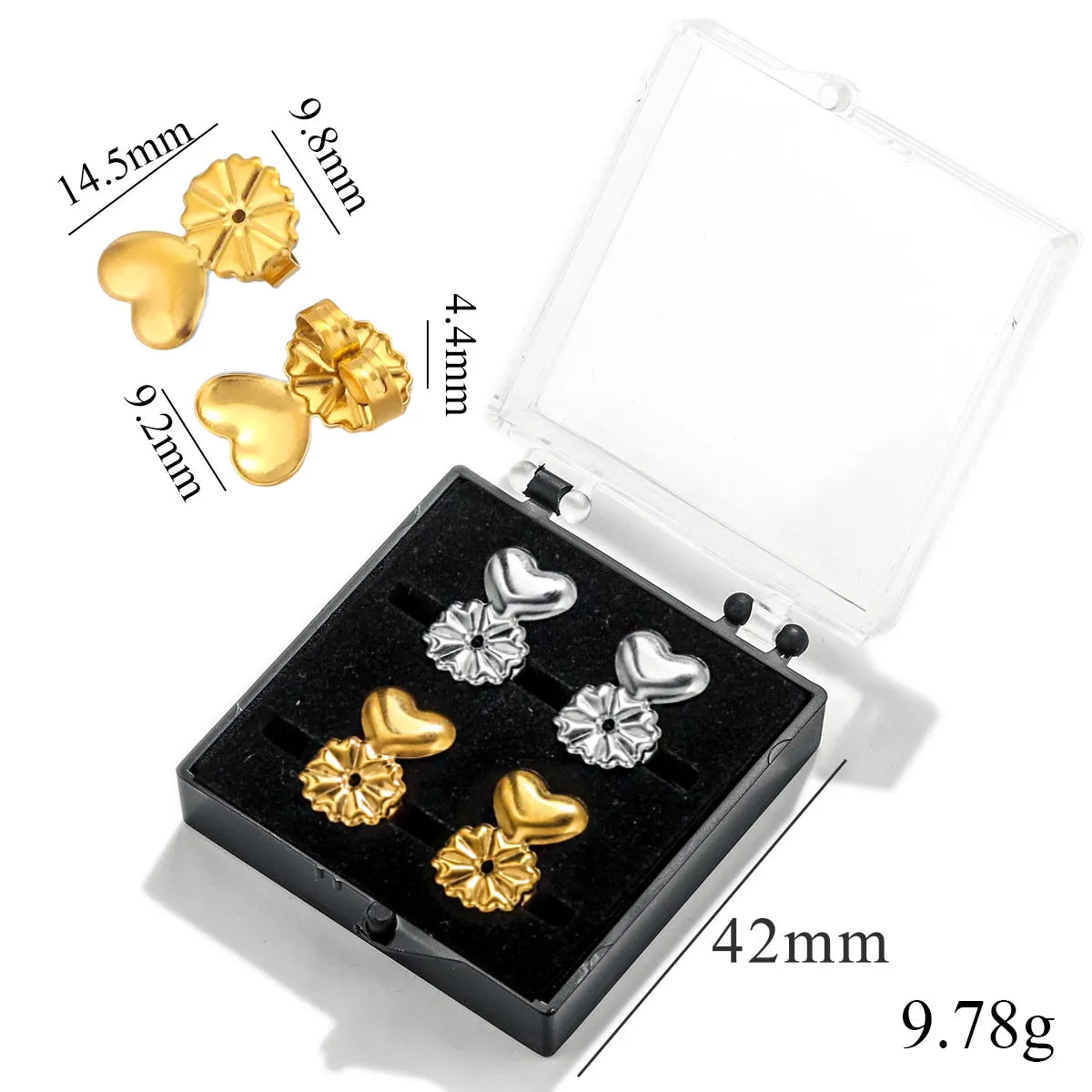 1 Set 10.4*10.4mm 9.8*14.5mm 304 Stainless Steel Jewelry Accessories