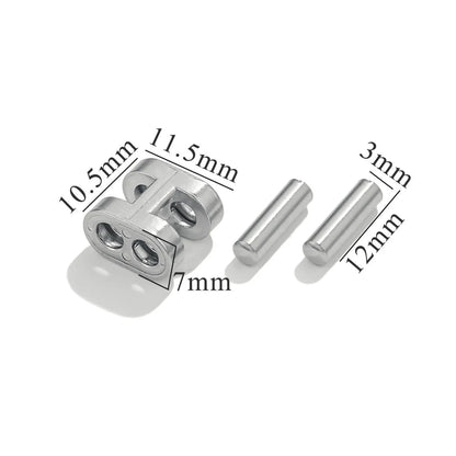 1 Set 11.5*10.5mm 304 Stainless Steel Solid Color Polished Jewelry Buckle