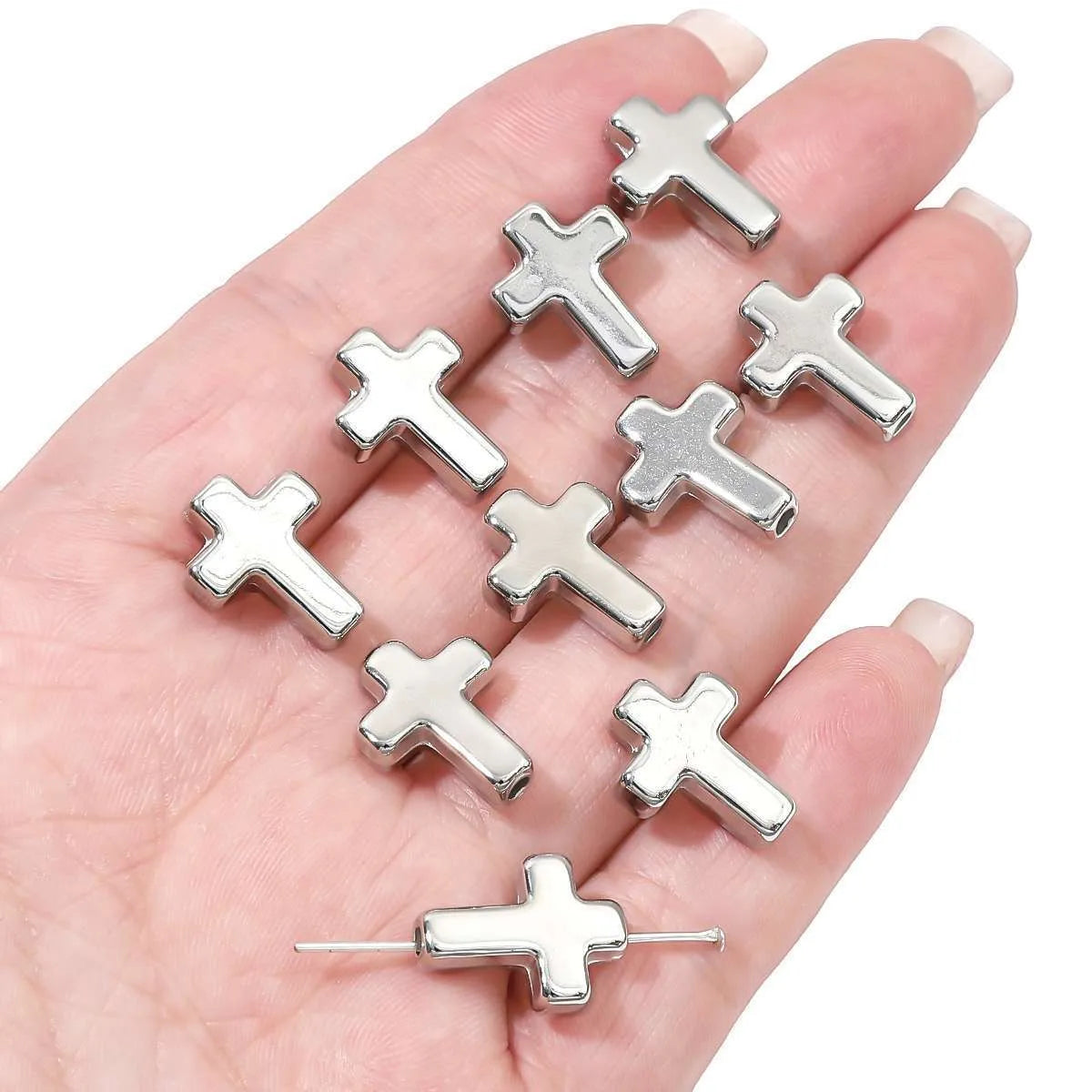 1 Set 12*16mm 18*9mm 7 * 8mm CCB Cross Star Unforgettable Polished Beads