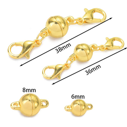 1 Set Alloy Gold Plated Solid Color Lobster Clasp