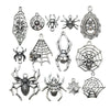 1 Set Alloy Pumpkin Spider Skull Pendant