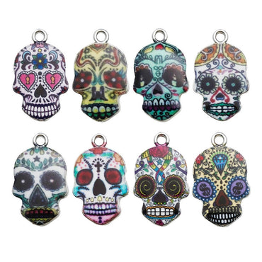 1 Set Alloy Pumpkin Spider Skull Pendant