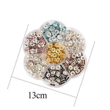 1 Set Alloy Rhinestones Solid Color Beads