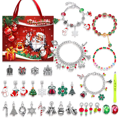 1 Set Alloy Santa Claus Christmas Socks Snowflake Pendant Chain