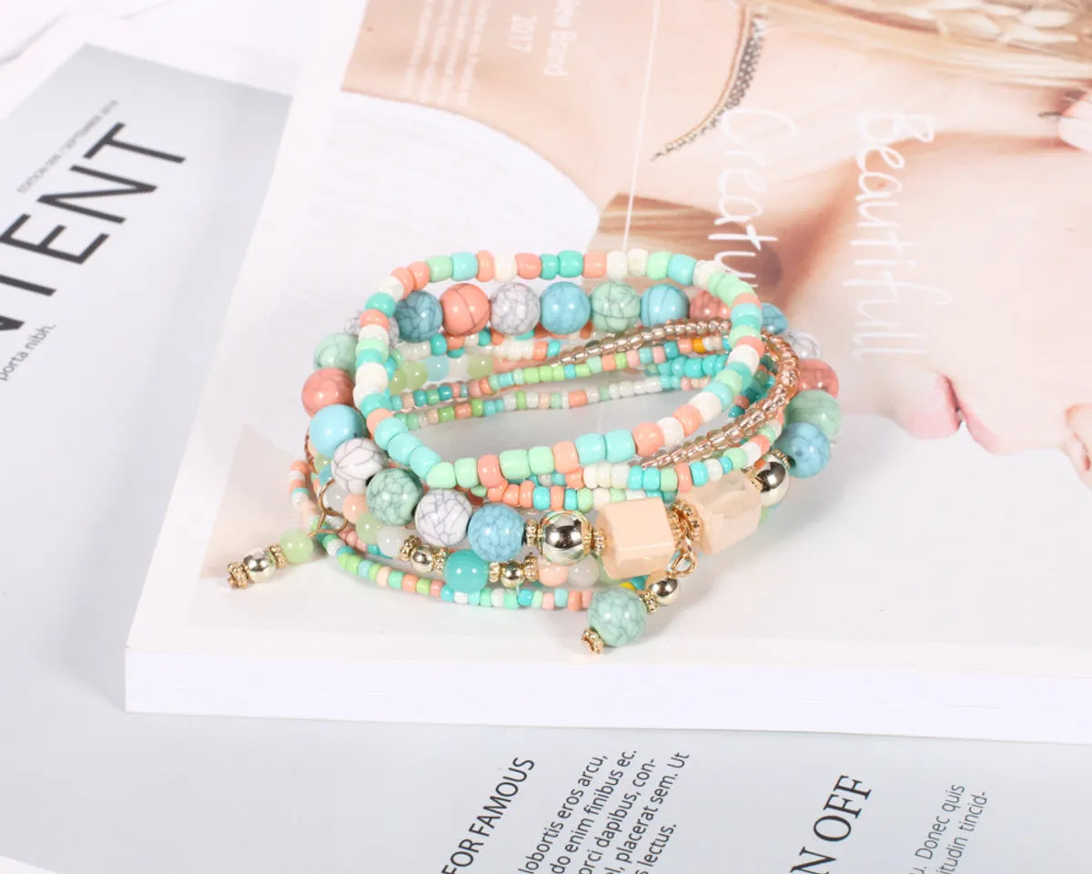 1 Set Bohemian Geometric Beaded Alloy Women'S Bracelets