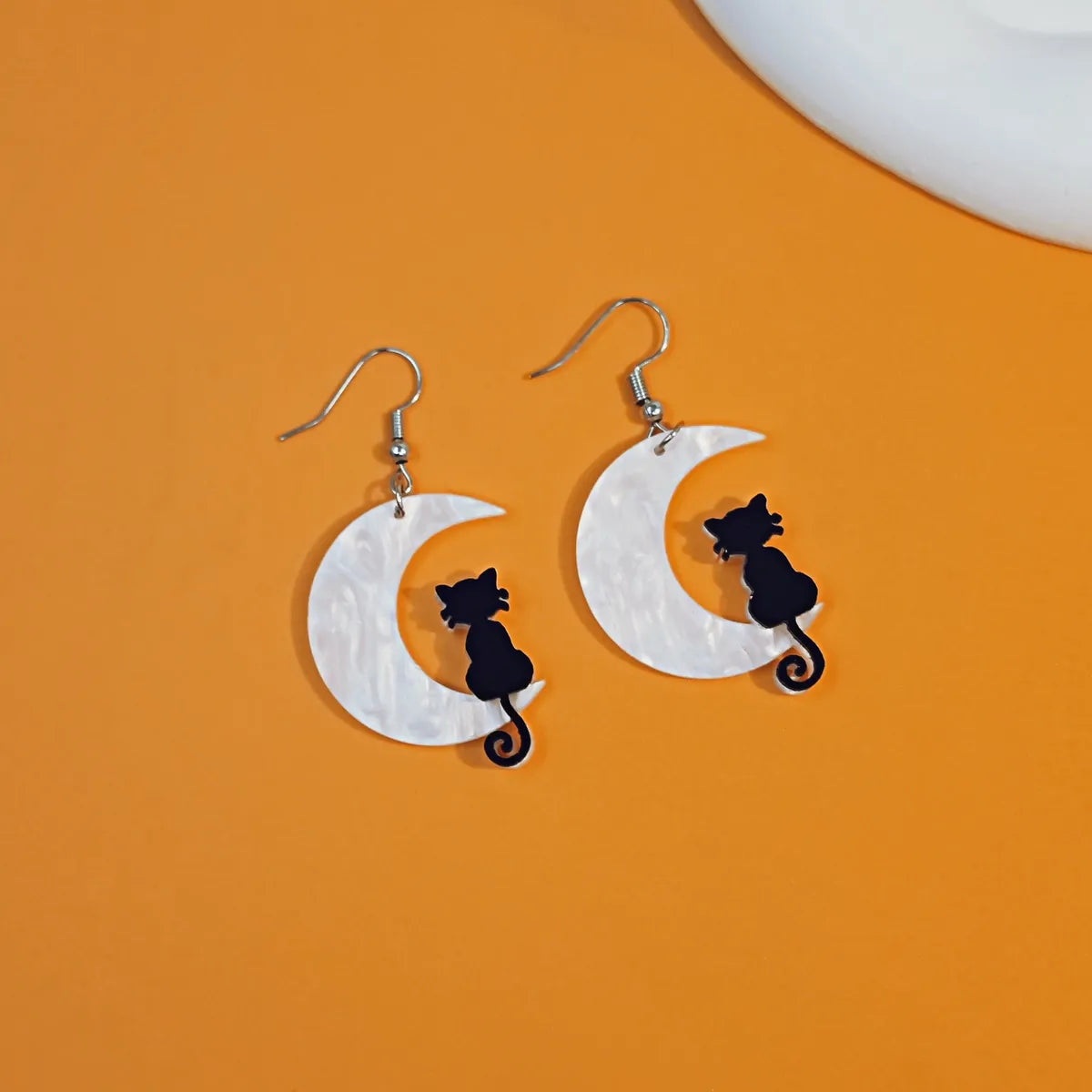 1 Set Cartoon Style Pumpkin Cat Ghost Enamel Alloy Ear Hook