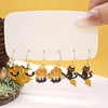 1 Set Cartoon Style Pumpkin Cat Ghost Enamel Alloy Ear Hook