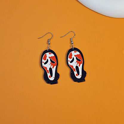 1 Set Cartoon Style Pumpkin Cat Ghost Enamel Alloy Ear Hook