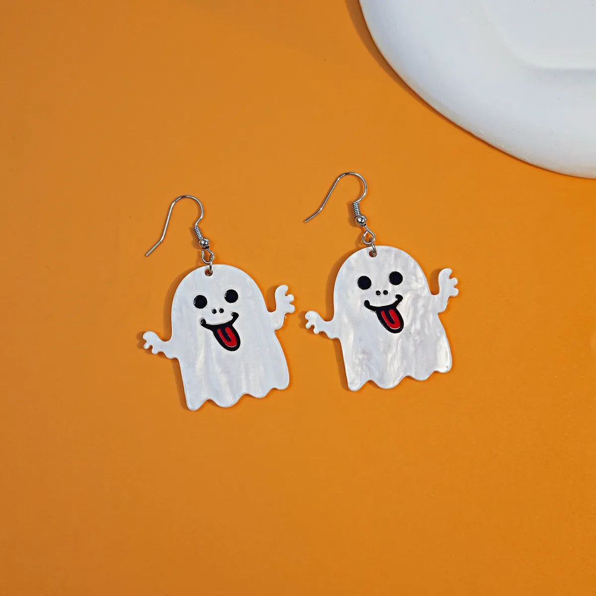 1 Set Cartoon Style Pumpkin Cat Ghost Enamel Alloy Ear Hook