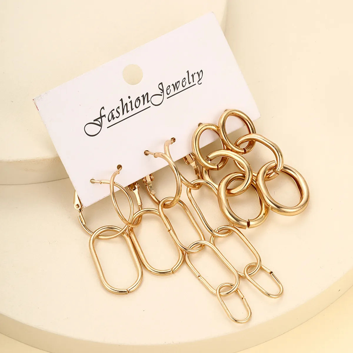 1 Set Casual Elegant Classic Style Geometric Plating Alloy Drop Earrings