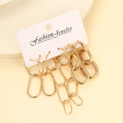 1 Set Casual Elegant Classic Style Geometric Plating Alloy Drop Earrings