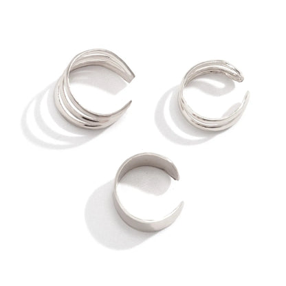 1 Set Casual Simple Style Classic Style Round Irregular Three-dimensional Iron Ear Cuffs