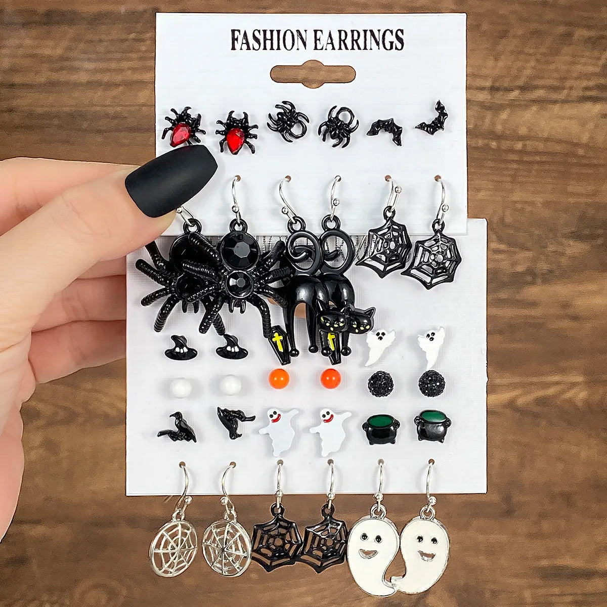 1 Set Casual Simple Style Pumpkin Letter Spider Web Enamel Alloy Drop Earrings