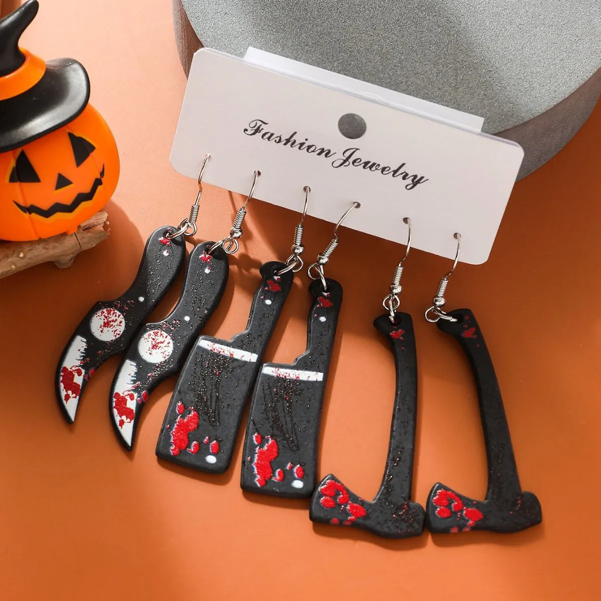 1 Set Commute Cartoon Printing Arylic Drop Earrings