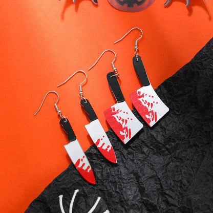 1 Set Commute Cartoon Printing Arylic Drop Earrings