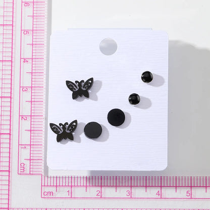 1 Set Cute Simple Style Butterfly Alloy Ear Studs