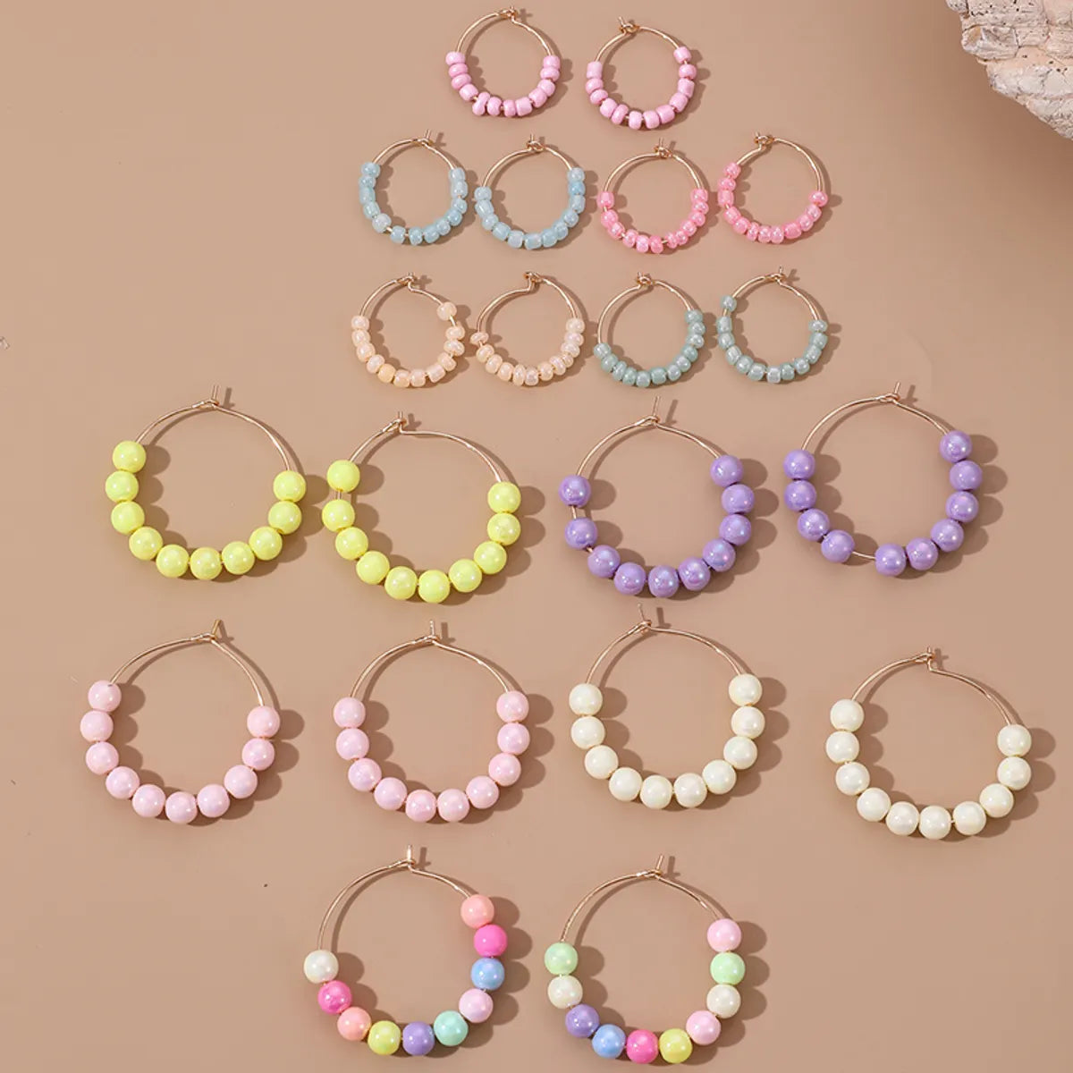 1 Set Cute Sweet Heart Shape Butterfly Beaded Hollow Out Alloy Earrings