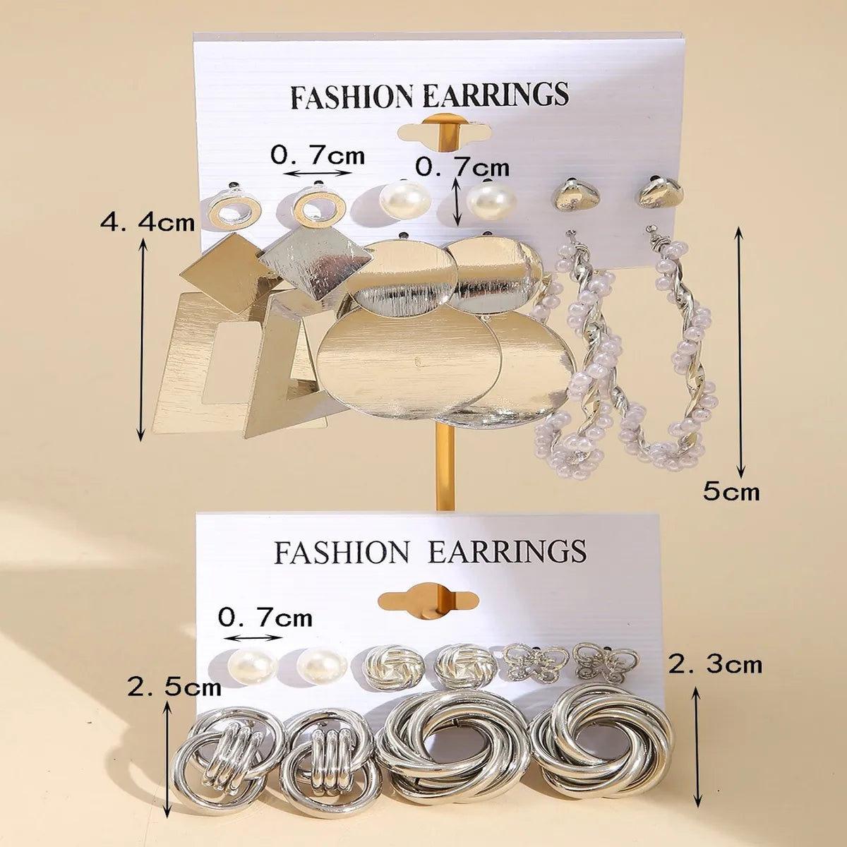 1 Set Elegant Retro Streetwear Geometric Plating Alloy Earrings