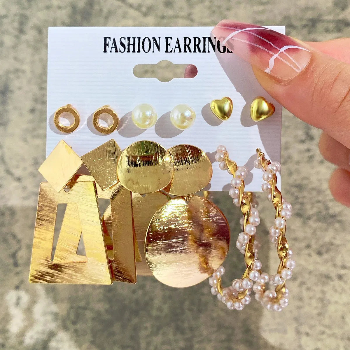 1 Set Elegant Retro Streetwear Geometric Plating Alloy Earrings