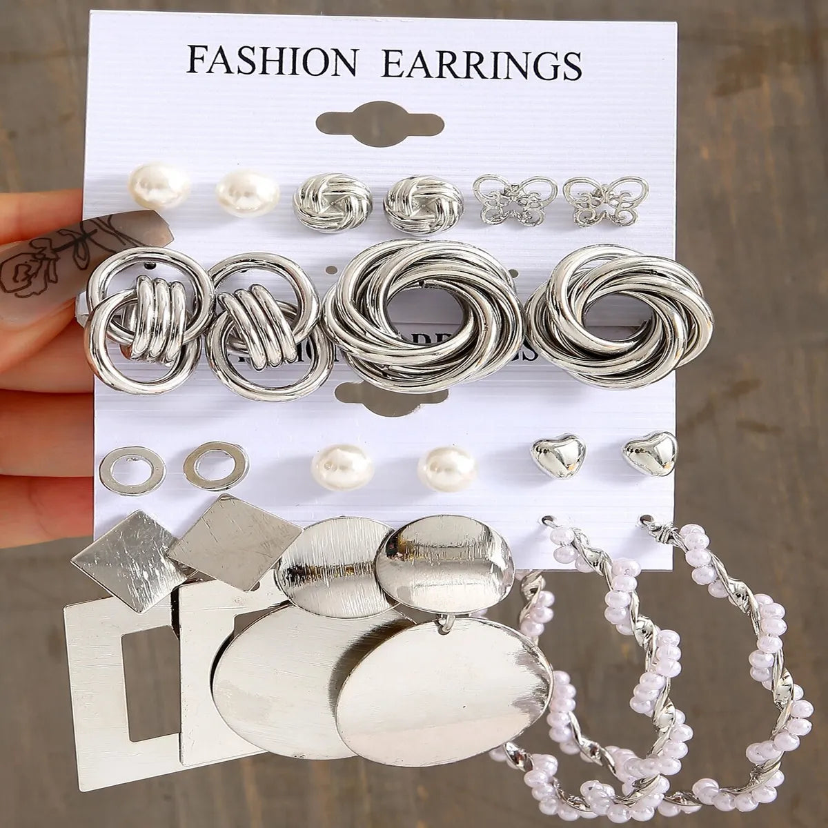 1 Set Elegant Retro Streetwear Geometric Plating Alloy Earrings