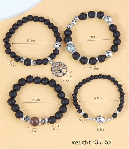 1 Set Ethnic Style Tree Alloy Resin Beaded Women's Bracelets