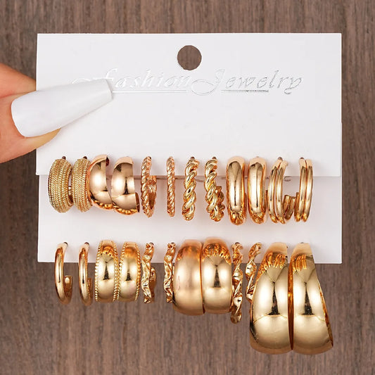 1 Set Exaggerated Simple Style Geometric Solid Color Alloy Earrings