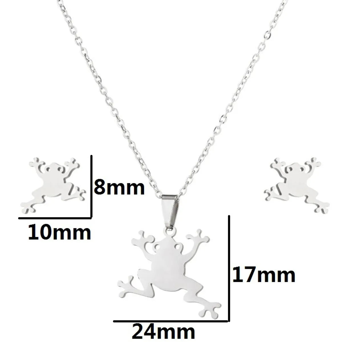 1 Set Fashion Animal Star Heart Shape Stainless Steel Titanium Steel Plating Hollow Out Jewelry Set