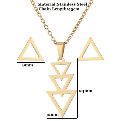 Wholesale Jewelry Fashion Geometric Animal 201 Stainless Steel 18K Gold Plated Plating Earrings Necklace