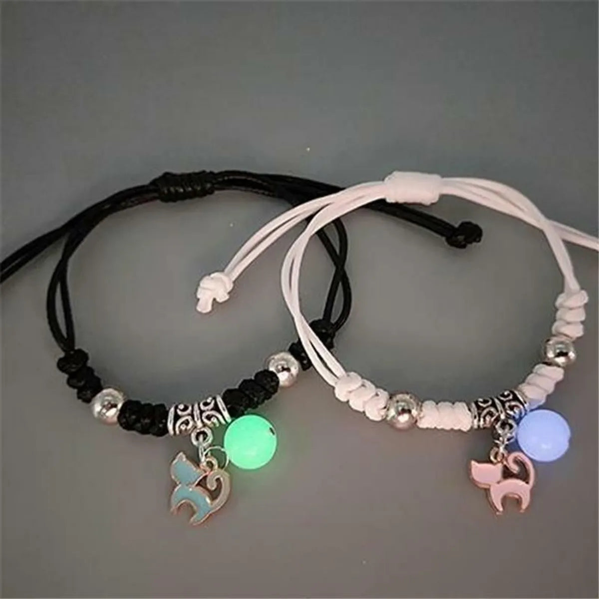 1 Set Fashion Star Alloy Resin Rope Luminous Unisex Bracelets