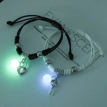 1 Set Fashion Star Alloy Resin Rope Luminous Unisex Bracelets